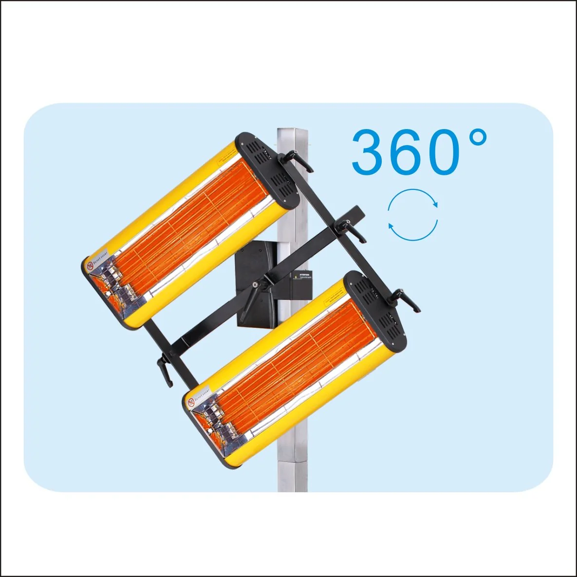 Solary Infrared Paint Curing Lamp, 2-Head Short Wave Infrared Lamp for Painting,Model B2EA - Image 6