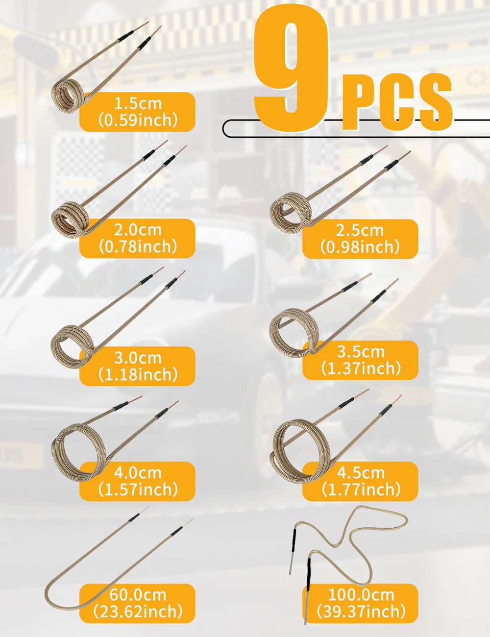 Solary Magnetic Induction Heater Coils - 9Pcs Levitation Induction Coil for Induction Bolt Heater - Image 6