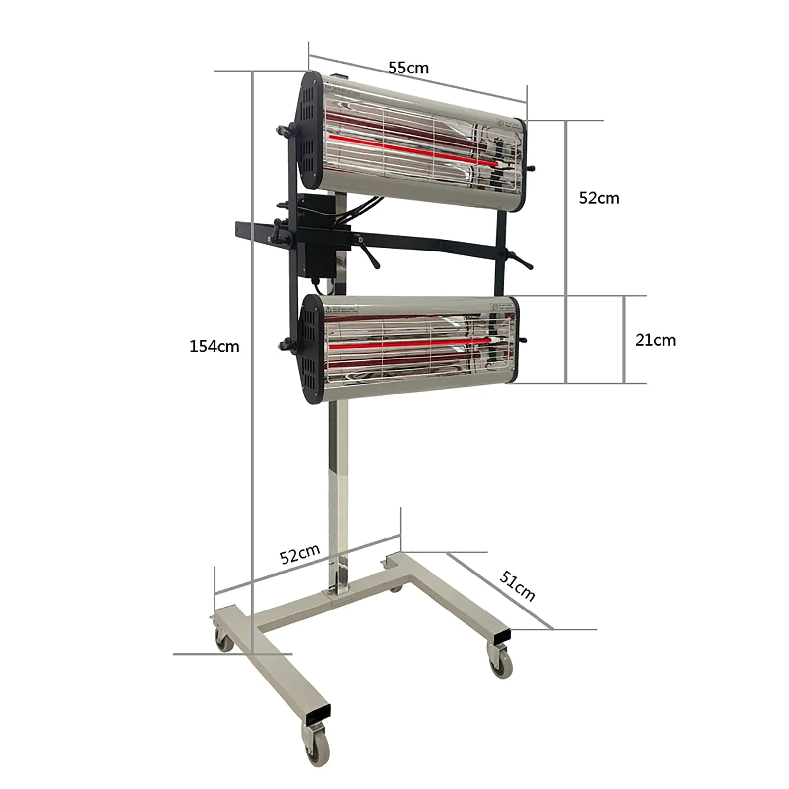 Solary Infrared Paint Curing Lamp, 2100W 110V Short Wave Infrared Paint Heater Lamp,for Bodywork Paint Repair - Image 4
