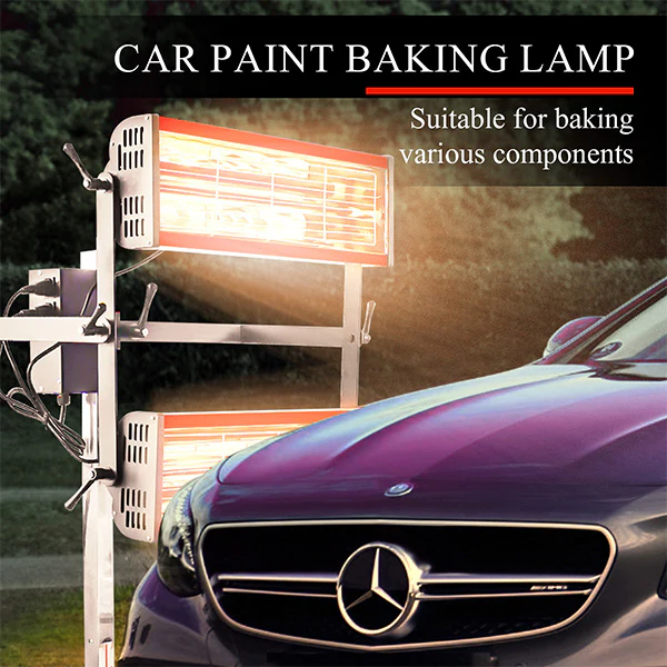 Solary Infrared Paint Curing Lamp, 2100W 110V Short Wave Infrared Paint Dryer with Timer for Car Paint Spray Booth, Red - Image 3