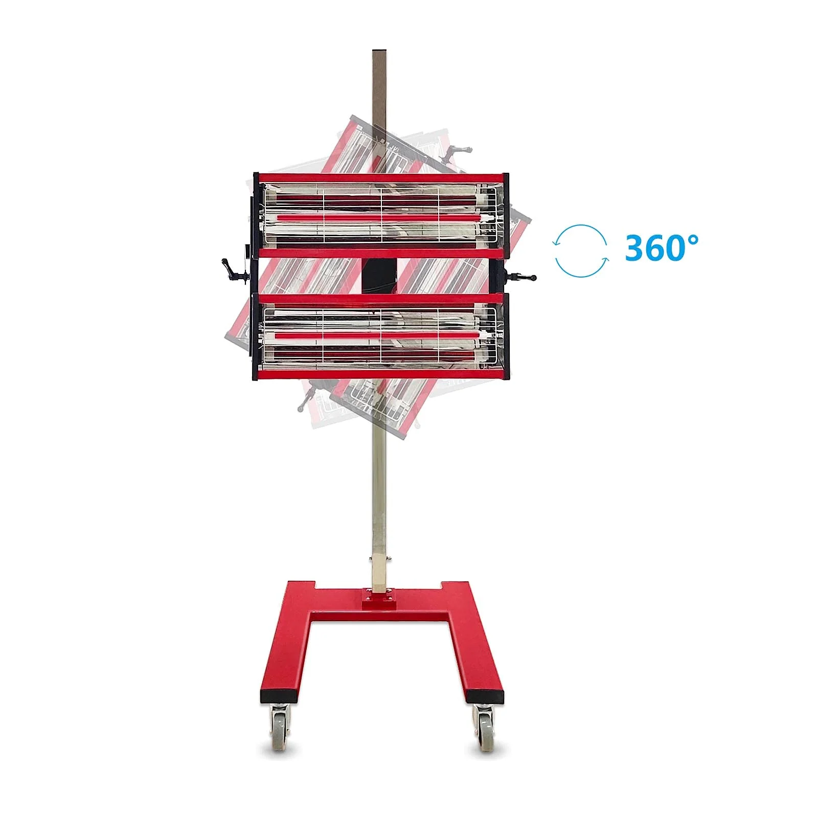 Solary Infrared Paint Curing Lamp, 2100W 110V Short Wave Infrared Paint Dryer with Timer for Car Paint Spray Booth, Red - Image 6