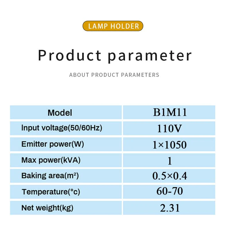 Solary Handheld Shortwave Infrared Paint Dryer Lamp, Car Body Repair Tool - Image 6