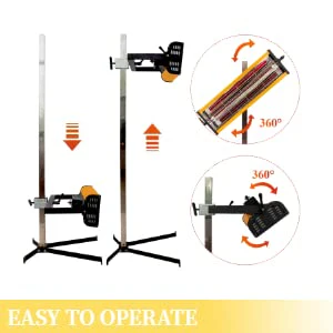 Solary Baking Infrared Paint Curing Lamp, 1050W 110V Short Wave Infrared Paint Baking Lamp - Image 5