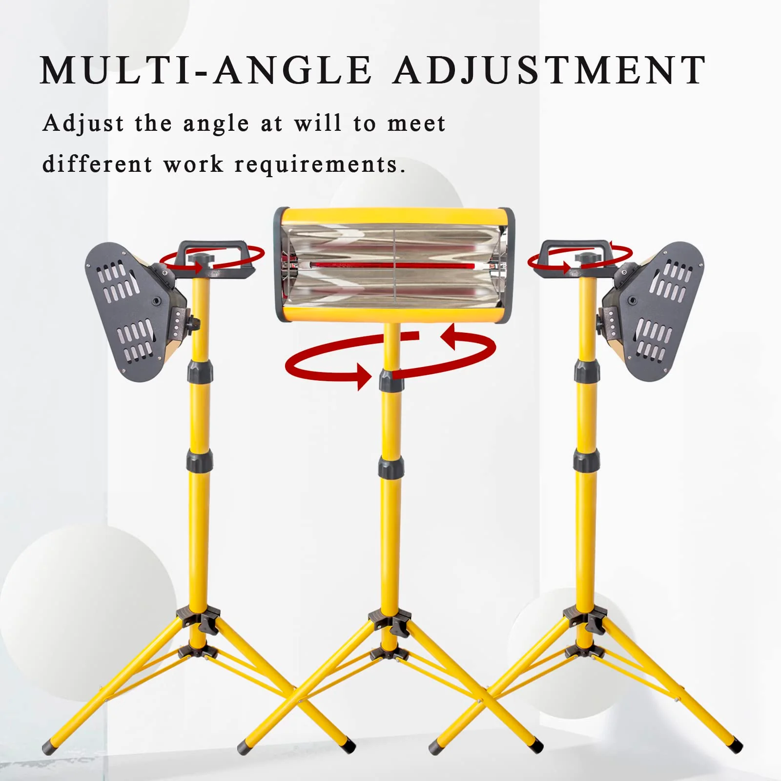 Solary Paint Drying Lamp, 1050W 110V Infrared Paint Curing Lamp with Timer for Car Body Repair - Image 5