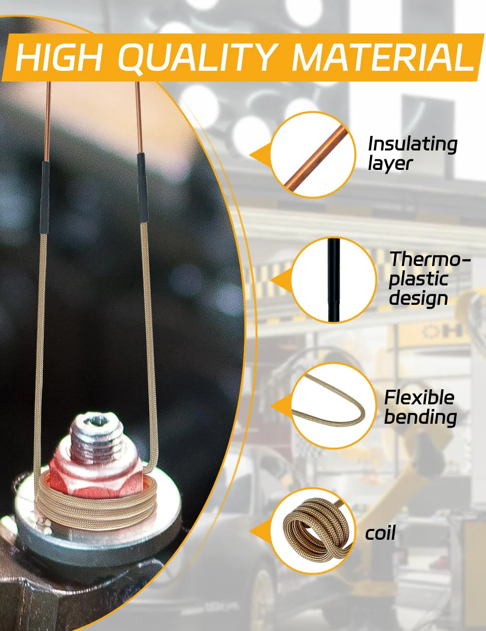 Solary 7Pcs Essential Induction Heater Coil Kit for Magnetic Induction Heater - Image 5
