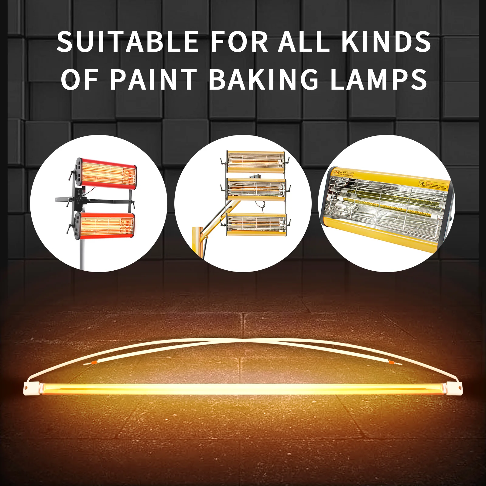 Solary B2EA Series Emitter Tube Infrared Heater Replacement Bulb Heat Lamp - Image 5