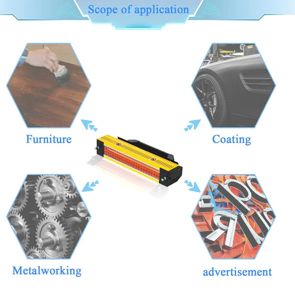 Solary Handheld Short Wave Infrared Paint Dryer Lamp for Car Bodywork Repair, 1000W 110V-Yellow - Image 5