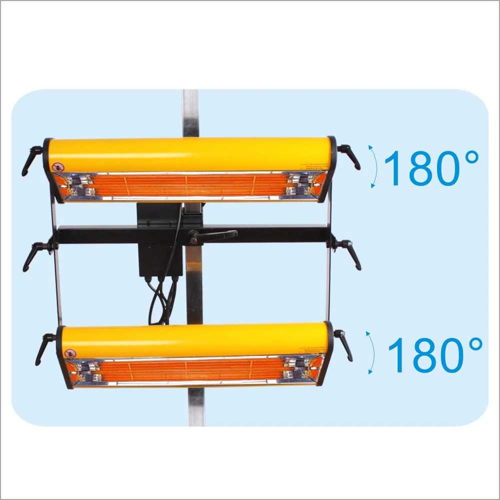 Solary Short Wave Infrared Paint Curing Lamp, Floor Lamp Double Head for Car Bodywork Repair - Image 4