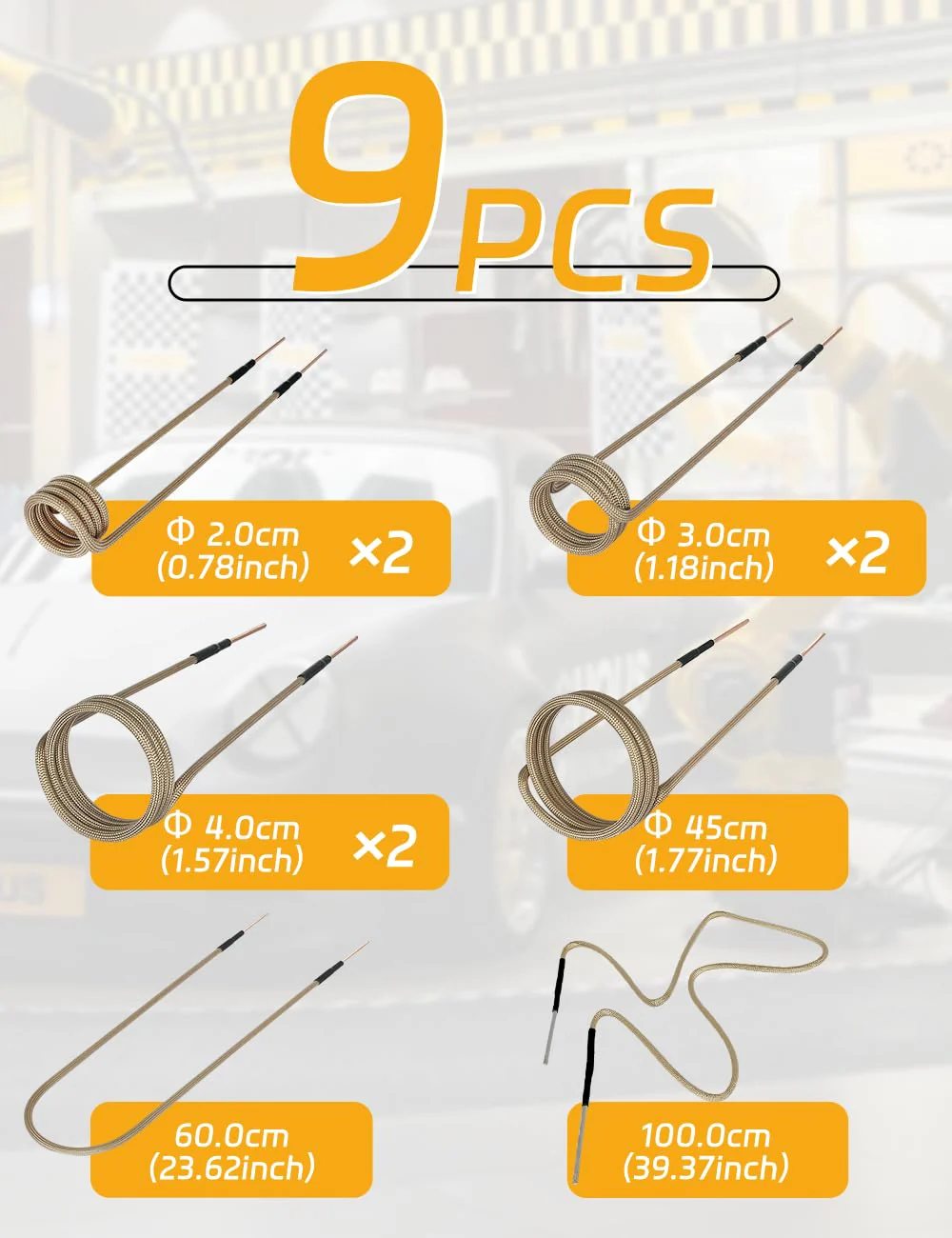Solary Magnetic Induction Heater Coil, Induction Heat Accessories 9 Coils - Image 4