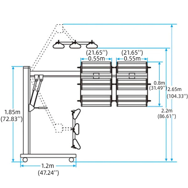 Solary Infrared Paint Curing Lamp, Shortwave Automotive Curing Light  for Drying Paint (6 Head ) - Image 12