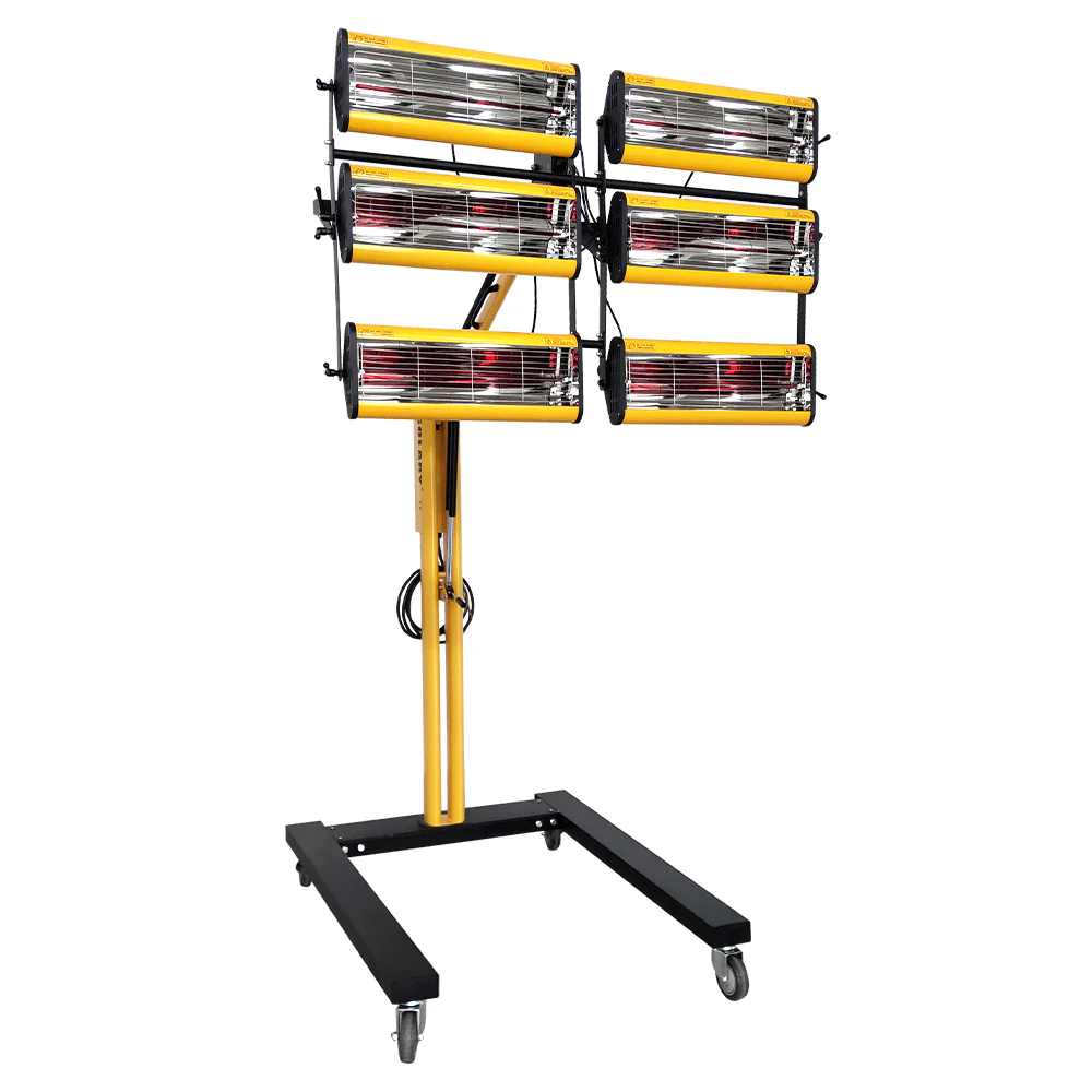 Solary Infrared Paint Curing Lamp, Shortwave Automotive Curing Light  for Drying Paint (6 Head ) - Image 4