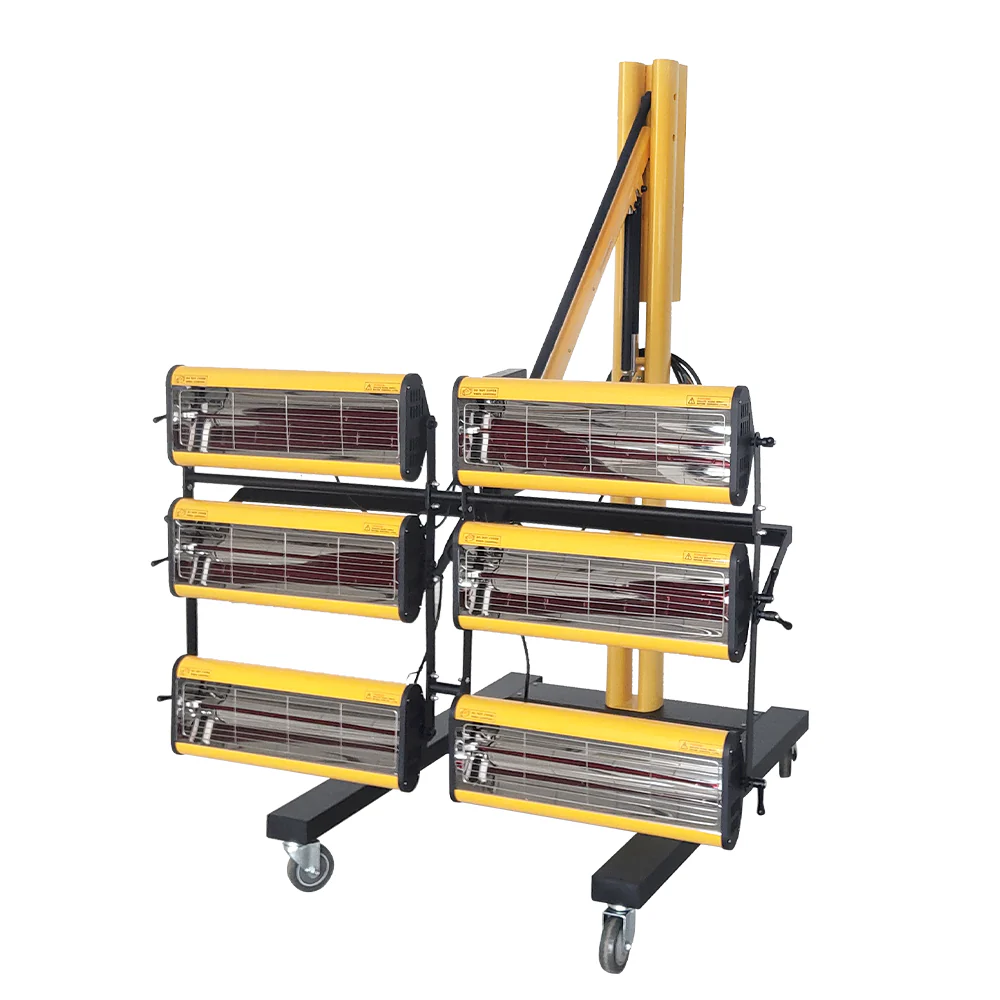 Solary Infrared Paint Curing Lamp, Shortwave Automotive Curing Light  for Drying Paint (6 Head ) - Image 5