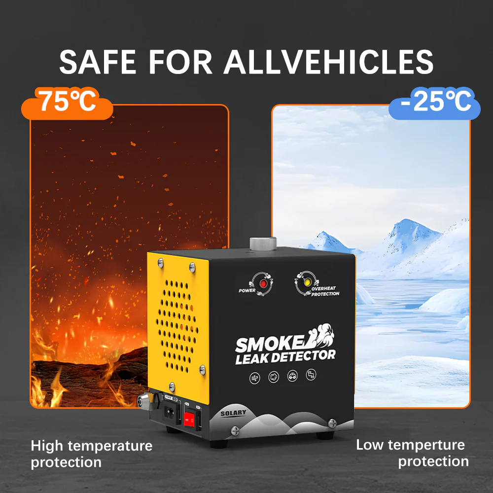 Solary Smoke Machine Automotive Leak Detector - Evap Vacuum Smoke Diagnostic Tester, Pipeline Fuel Leakage Detector Compatible - Image 4