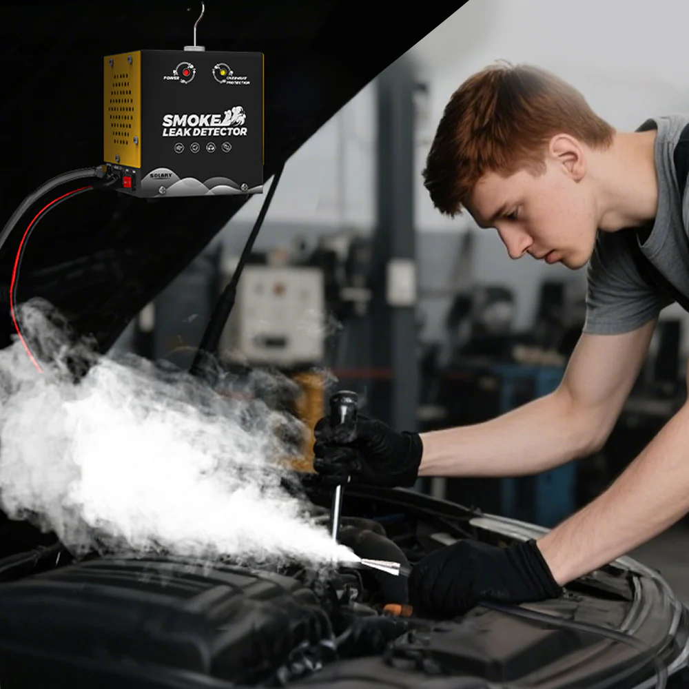 Solary Smoke Machine Automotive Leak Detector - Evap Vacuum Smoke Diagnostic Tester, Pipeline Fuel Leakage Detector Compatible - Image 5