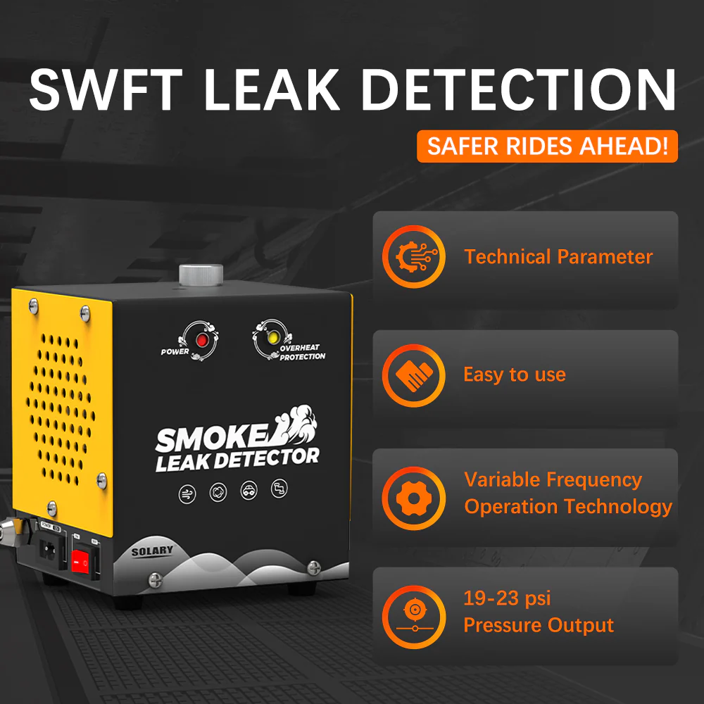 Solary Smoke Machine Automotive Leak Detector - Evap Vacuum Smoke Diagnostic Tester, Pipeline Fuel Leakage Detector Compatible - Image 6